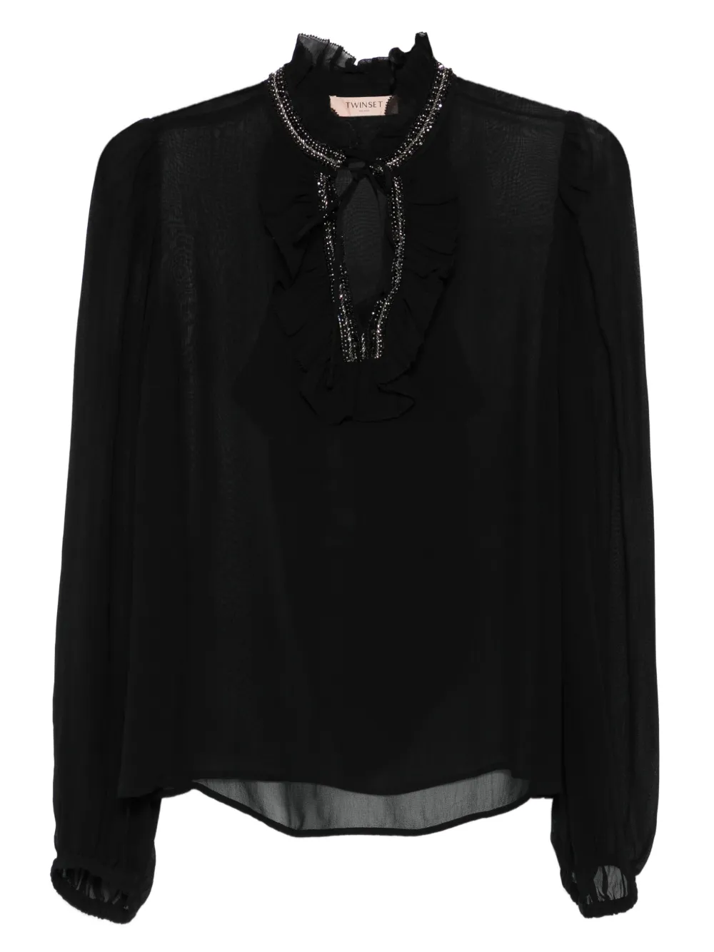 TWINSET Verfraaide blouse met ruches Zwart