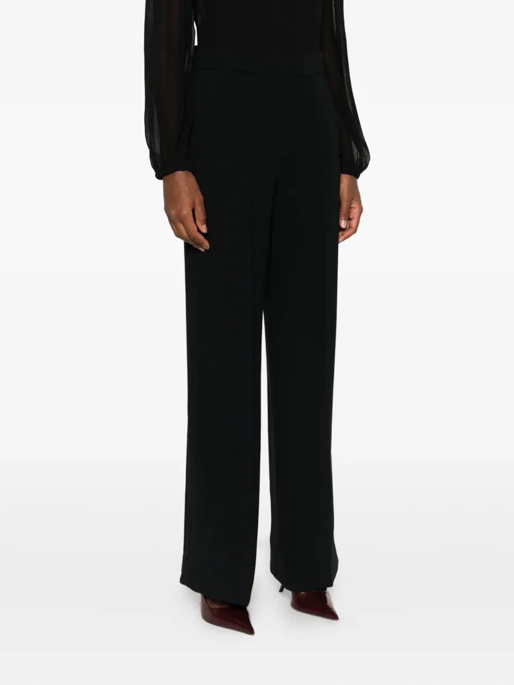 TWINSET straight-leg trousers Zwart