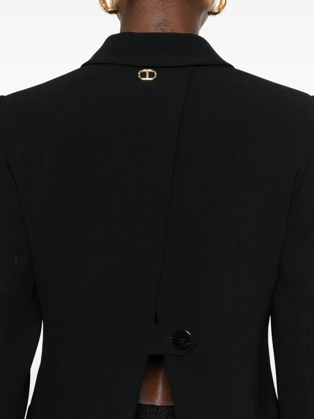 TWINSET Blazer met enkele rij knopen Zwart