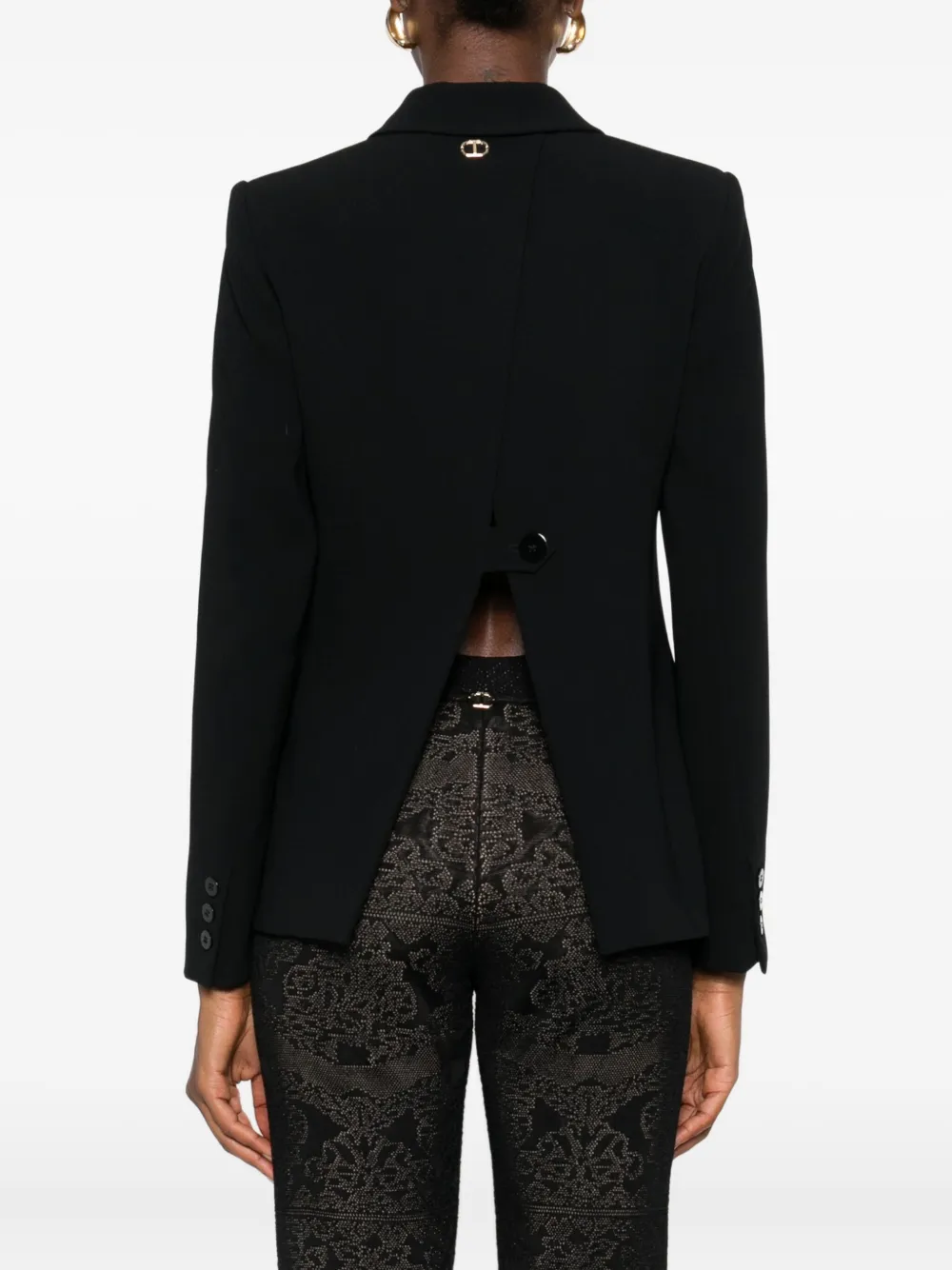 TWINSET Blazer met enkele rij knopen Zwart
