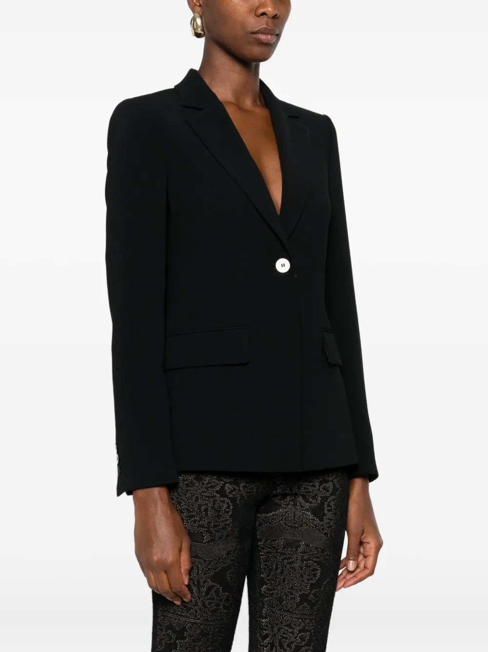 TWINSET Blazer met enkele rij knopen Zwart