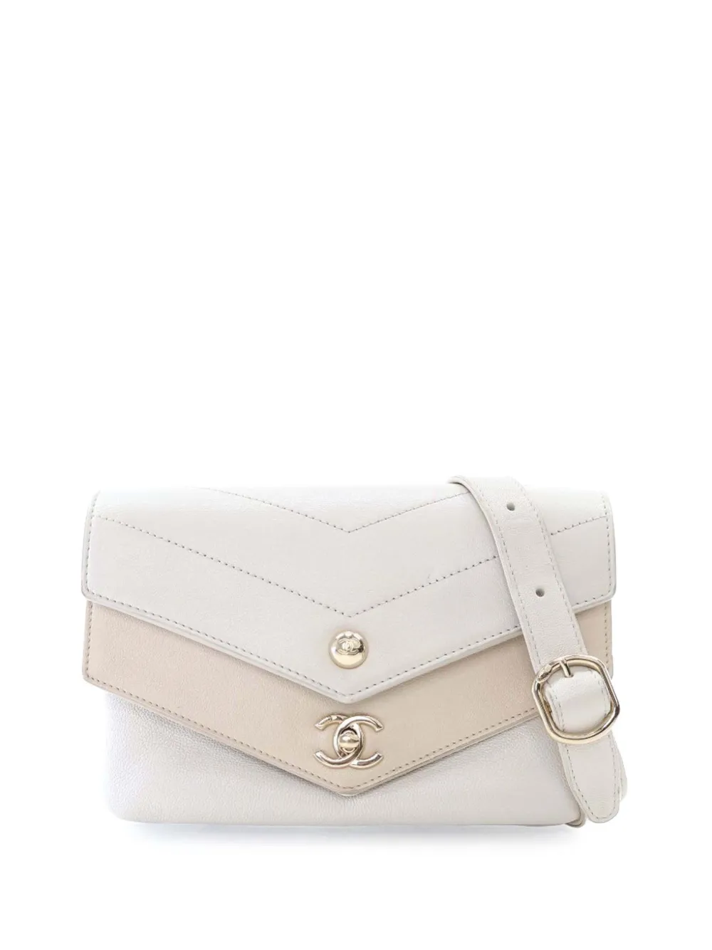 2018-2019 Quilted Sheepskin Double Chevron belt bag