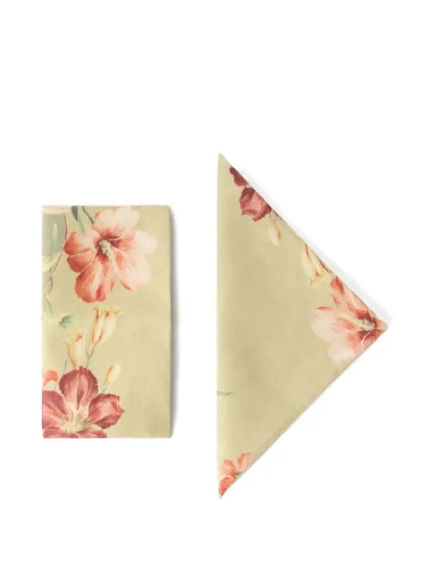 Cabana Ibiscus Sage linen napkins (set of four)