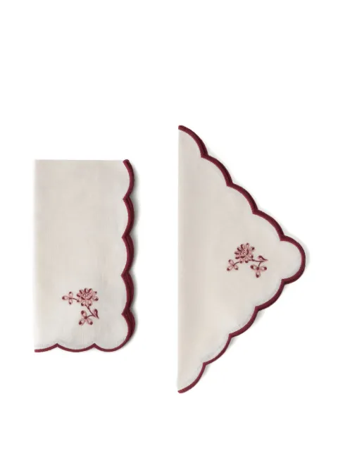 Cabana servilleta de lino con bordado Botanica