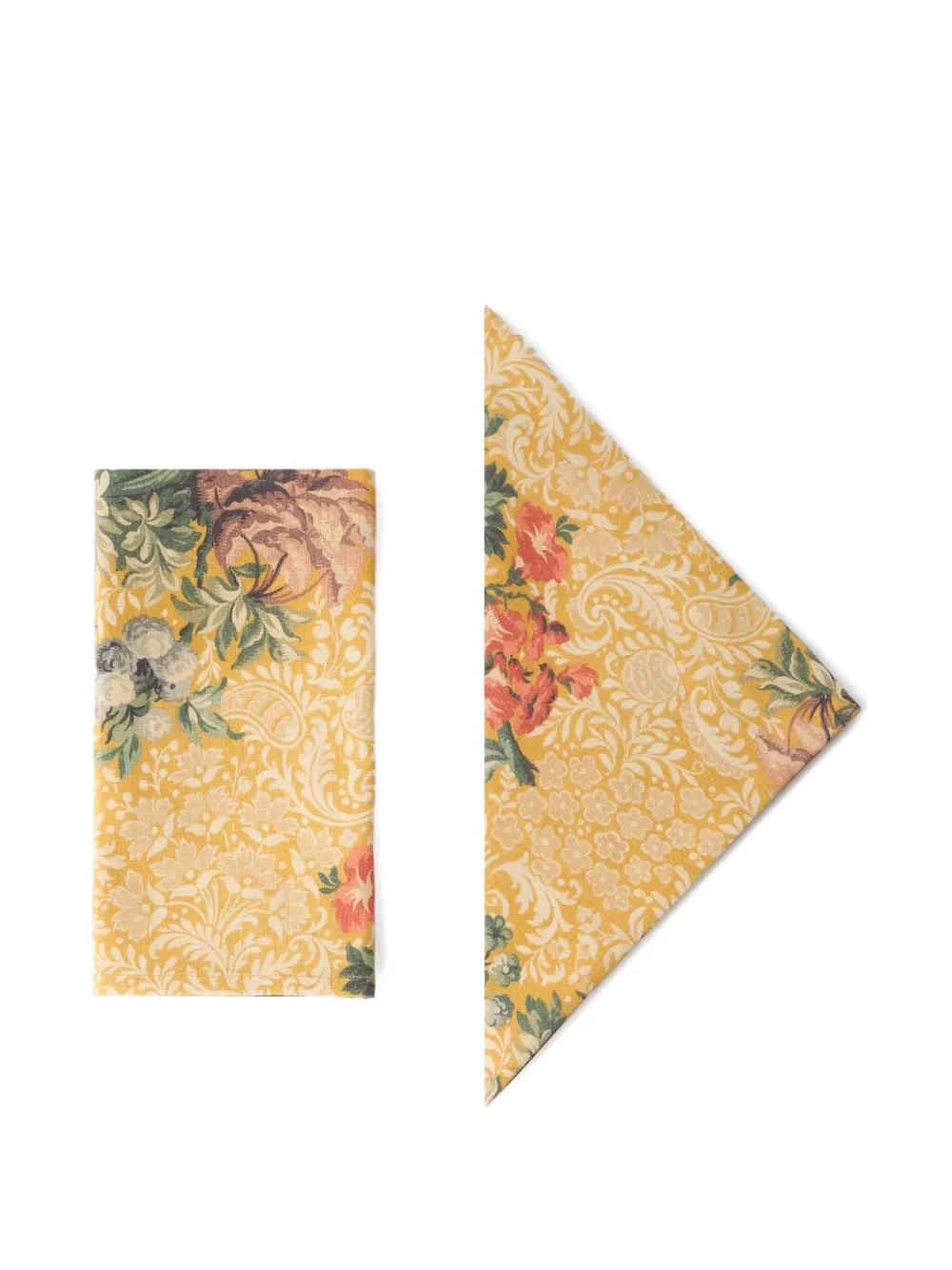 Cabana Peonia linen napkins (set of four) | Yellow | Image 1