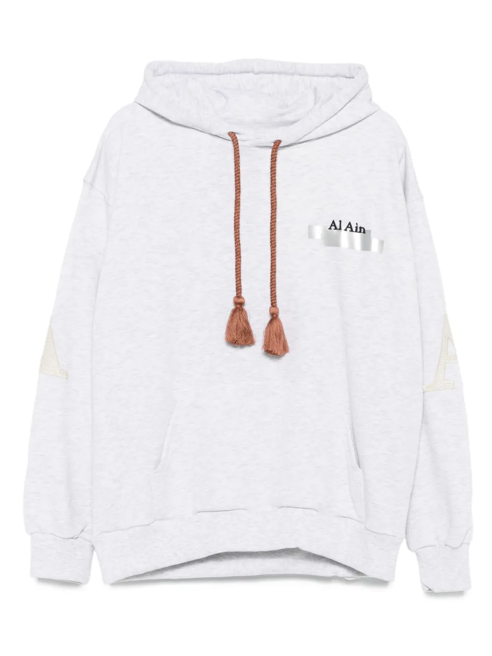 tassel-embellished cotton hoodie