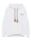 AL AIN tassel-embellished cotton hoodie - Grey