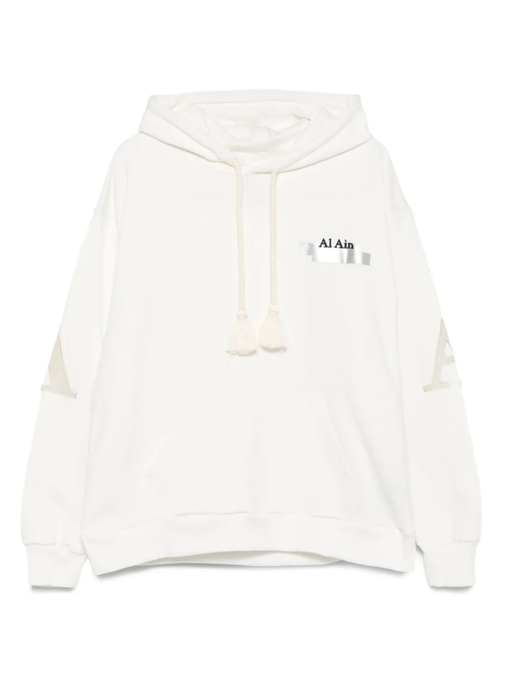 tassel-embellished embroidered hoodie