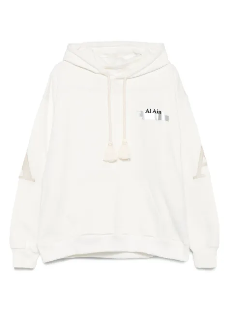 AL AIN tassel-embellished embroidered hoodie