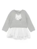 LIU JO cat-face tulle skirt - Grey