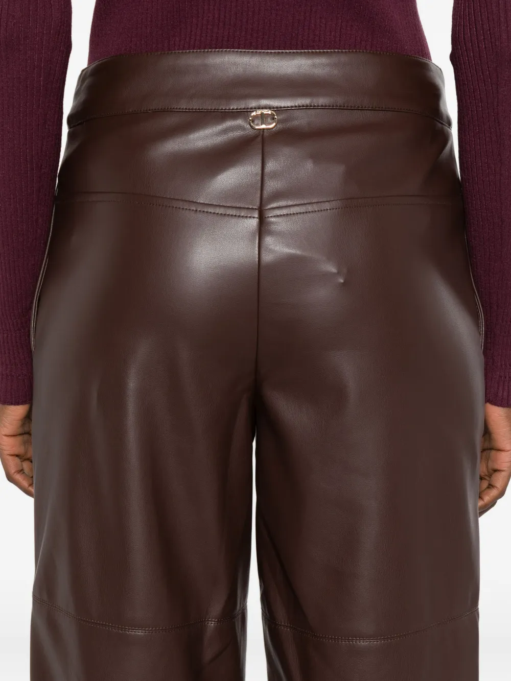 TWINSET panelled trousers Bruin