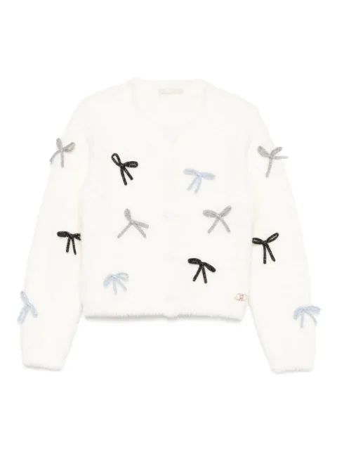 LIU JO bow-embellished cardigan