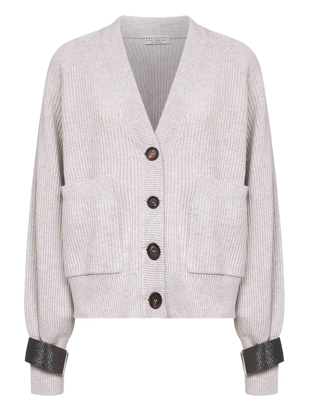 Brunello Cucinelli Vest met geborduurde knoop Grijs