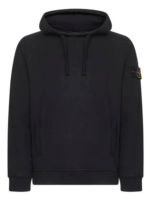 STONE  パーカー ブラック Stone Island ロゴ パーカー | ブラック | FARFETCH JP