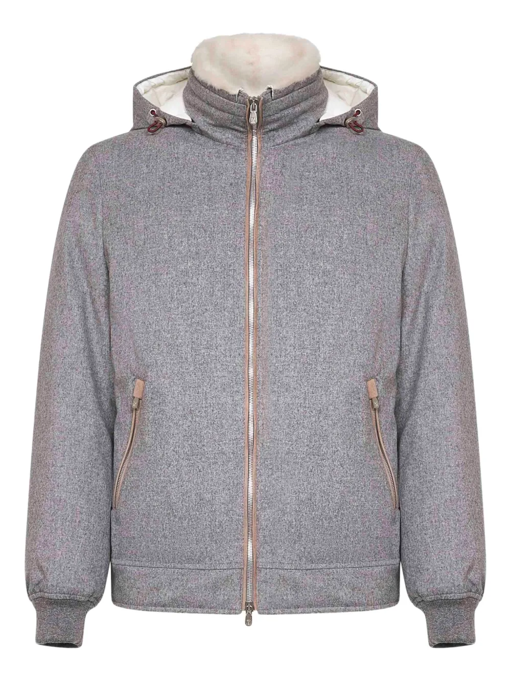 Brunello Cucinelli Gewatteerd jack Grijs