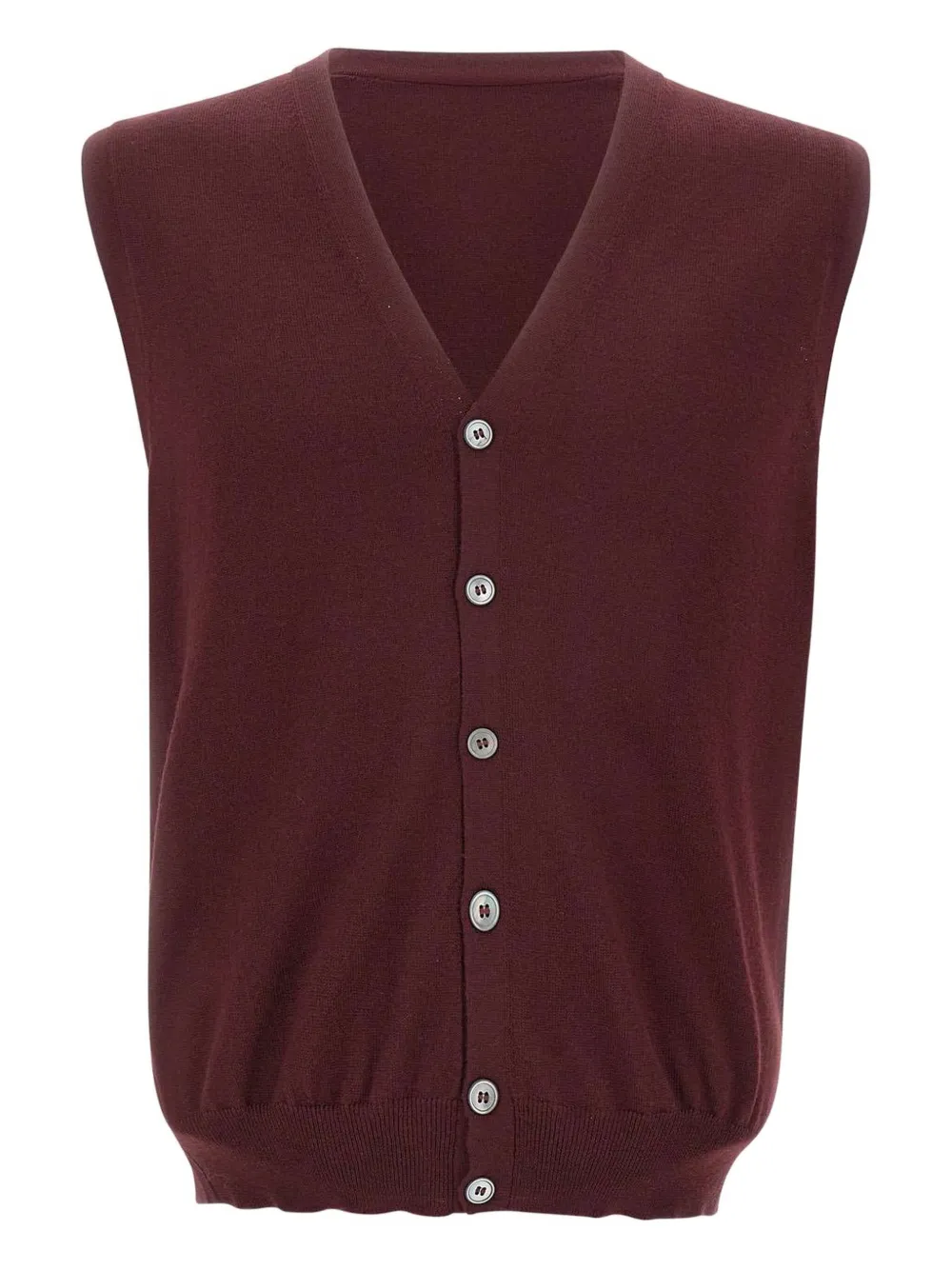 Gran Sasso Wollen vest met knopen Rood