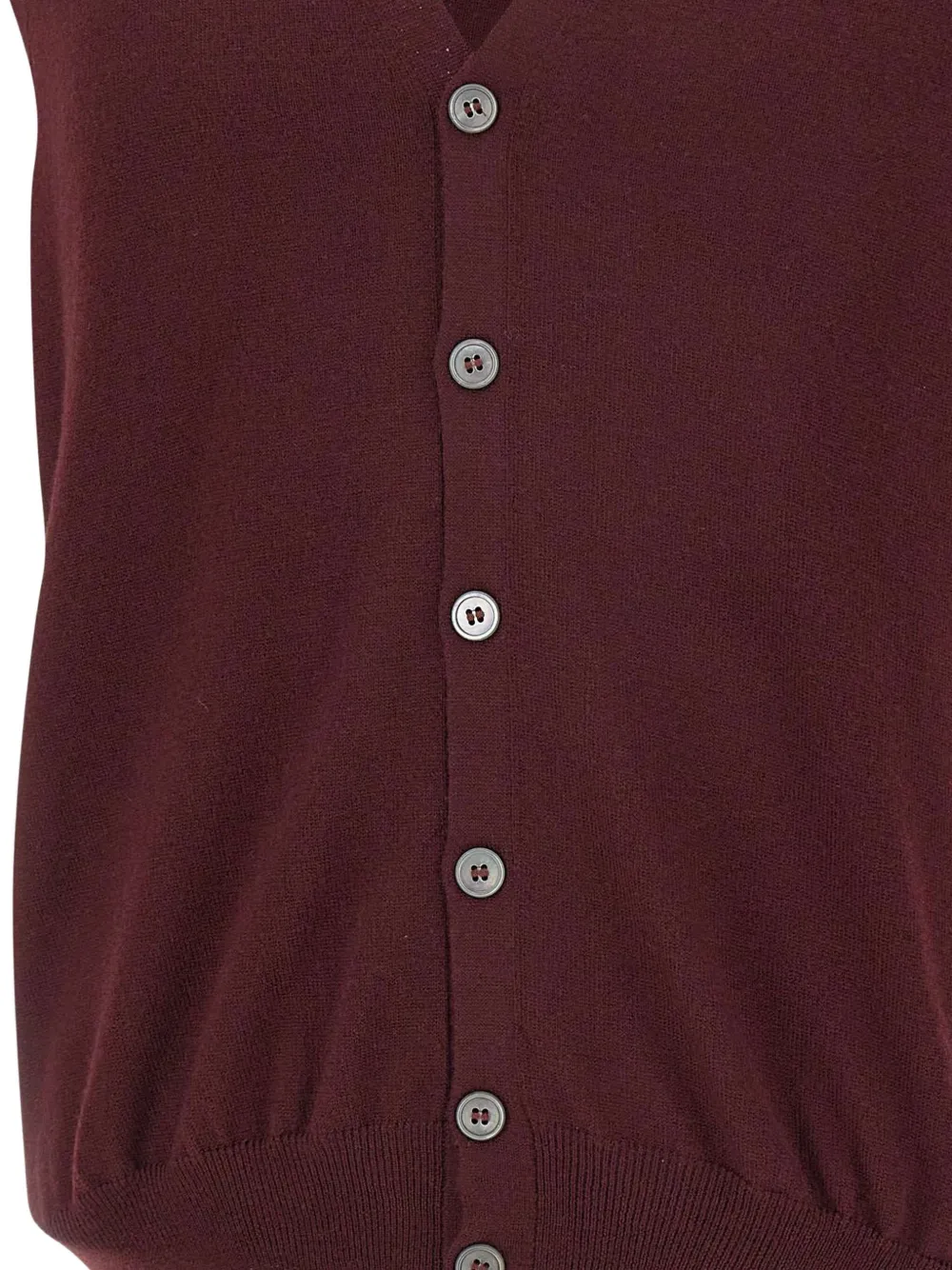 Gran Sasso Wollen vest met knopen Rood