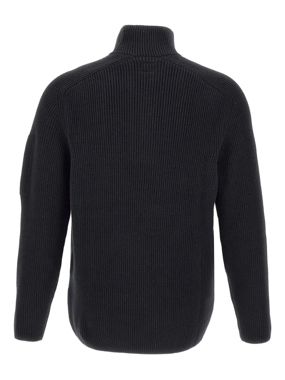 C.P. Company ribbed lens-pocket sweater - Zwart