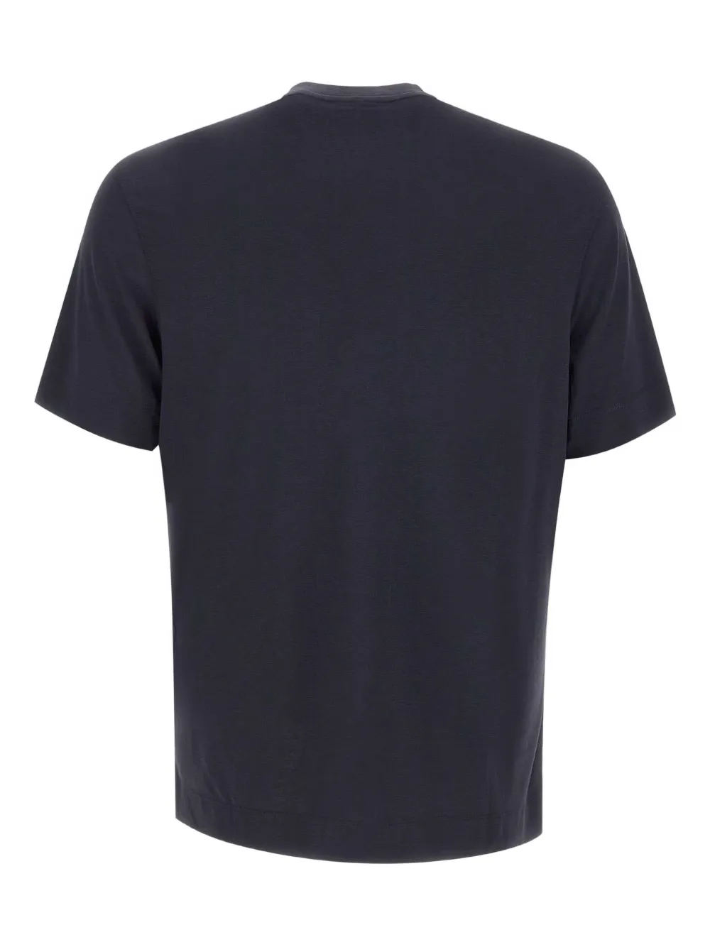 Emporio Armani logo-embroidered crew-neck T-shirt - Blauw