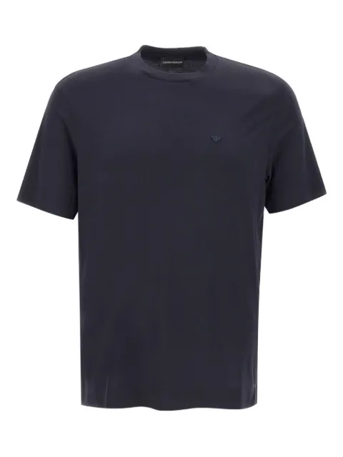 Emporio Armani playera con cuello redondo y logo bordado