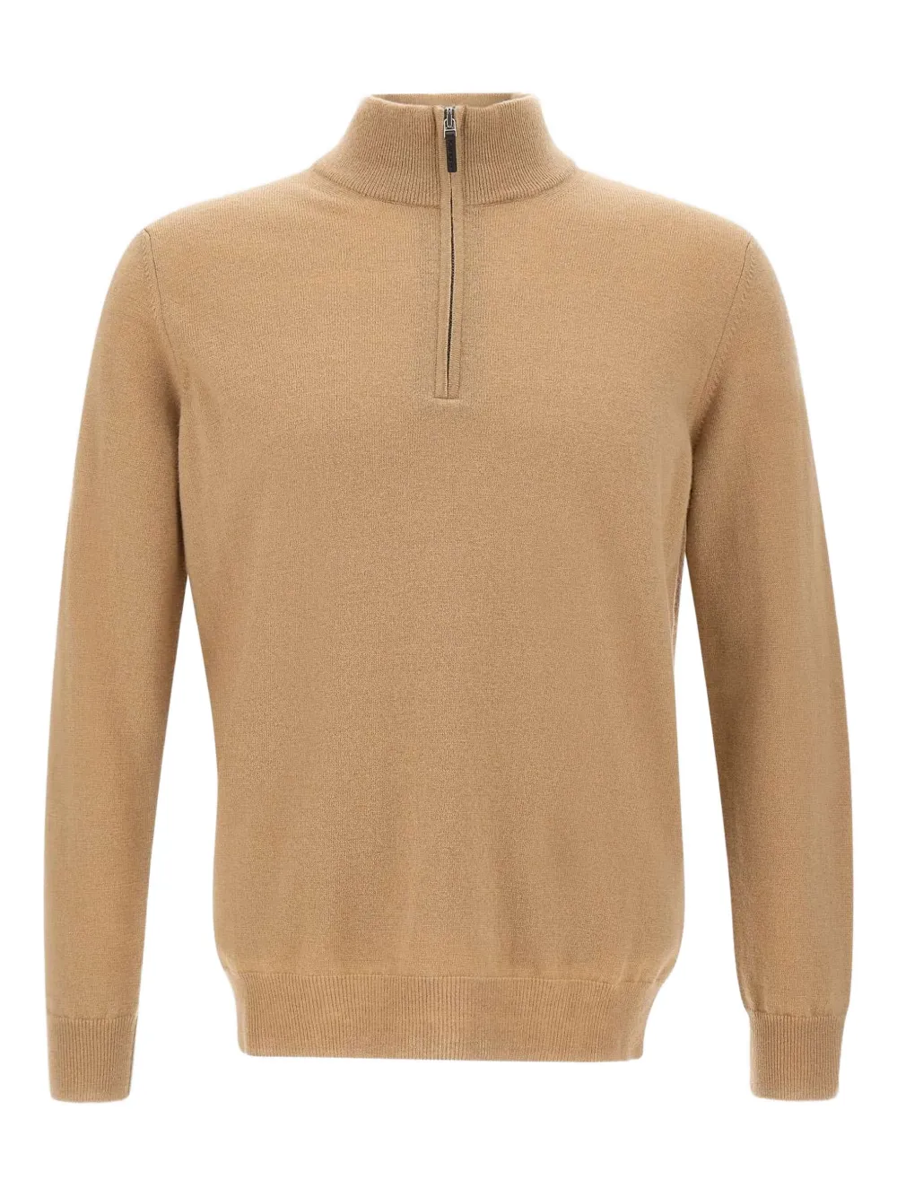 half-zip high-neck sweater