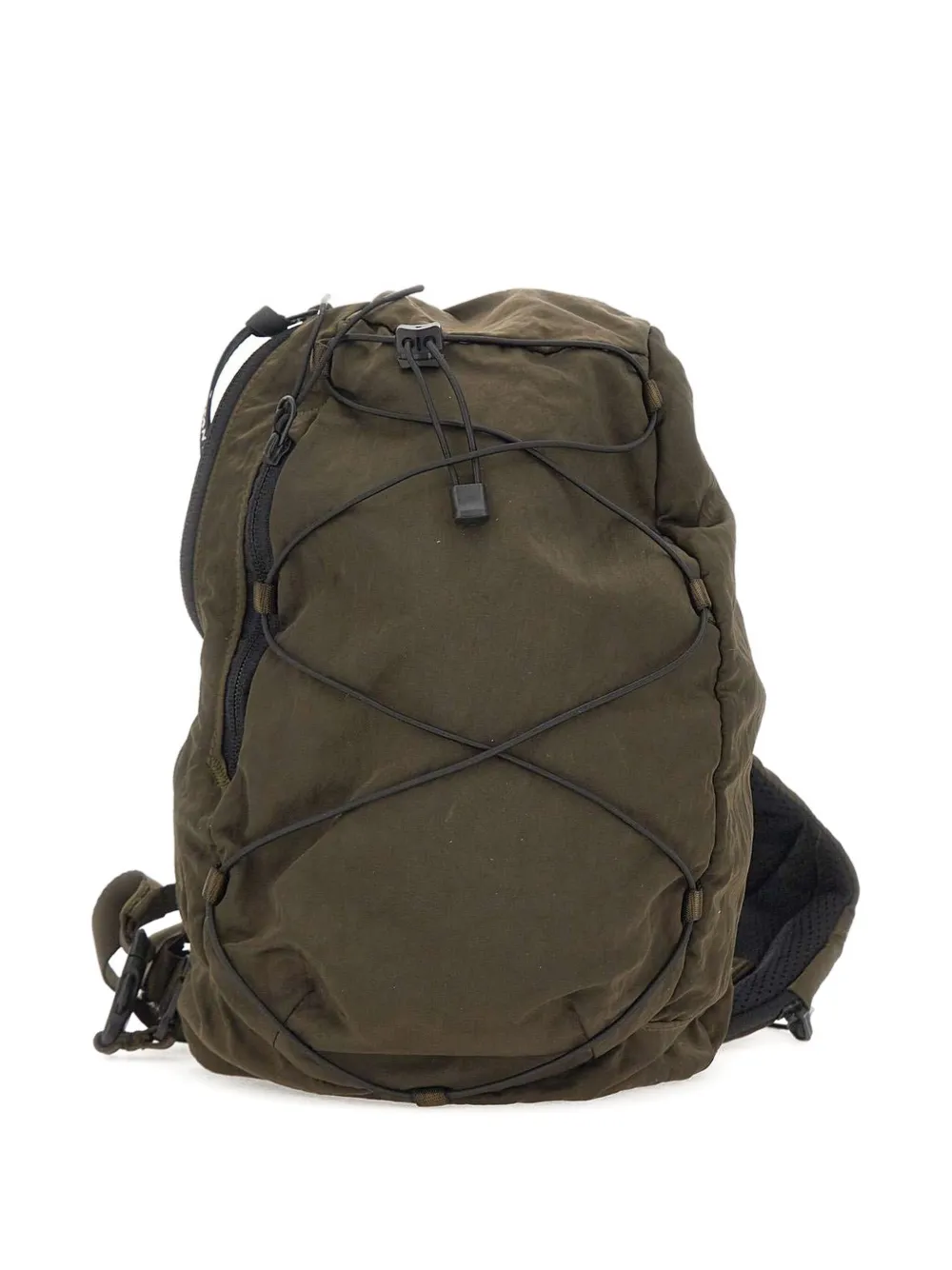 C.P. Company Lens-detail drawstring backpack Groen