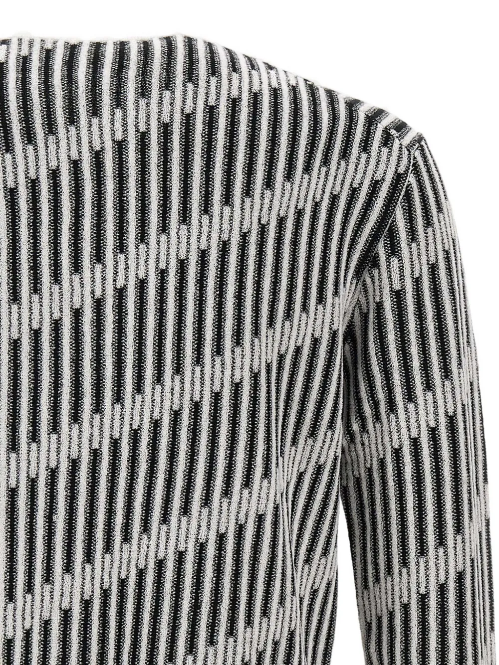 Emporio Armani Trui met knoopsluiting en jacquard Wit