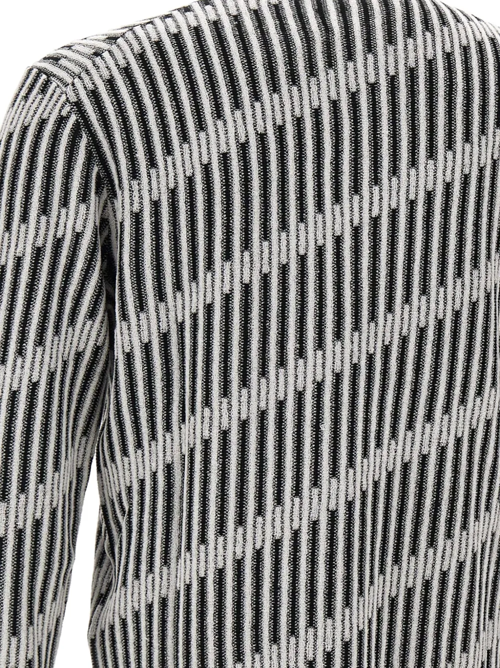 Emporio Armani Trui met knoopsluiting en jacquard Wit