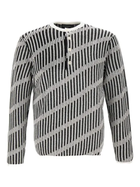 Emporio Armani jacquard button-fastening sweater