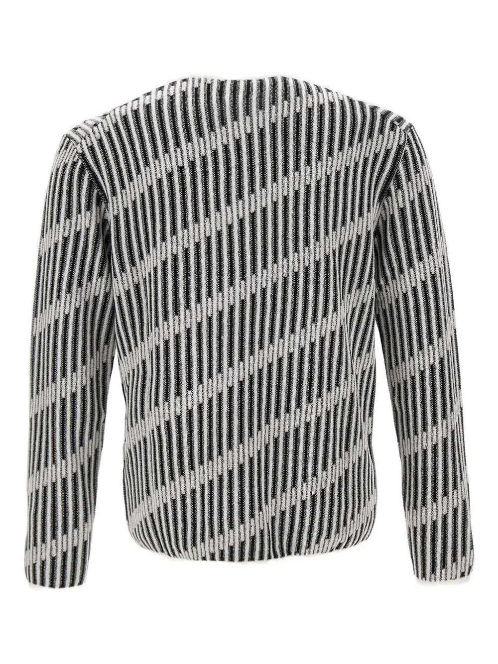 Emporio Armani Trui met knoopsluiting en jacquard Wit