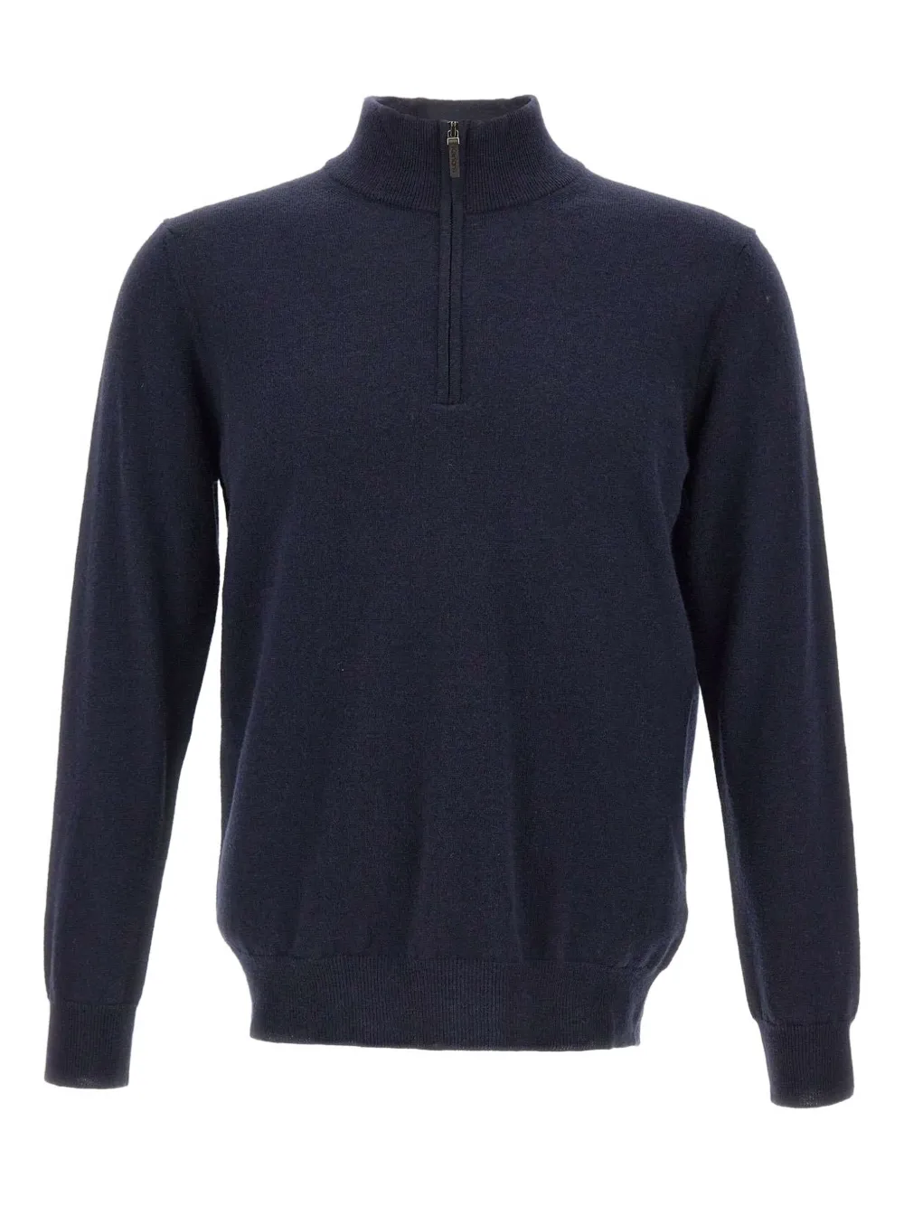 half-zip stand-collar sweater