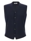 Kangra v-neck horn-button vest - Blue