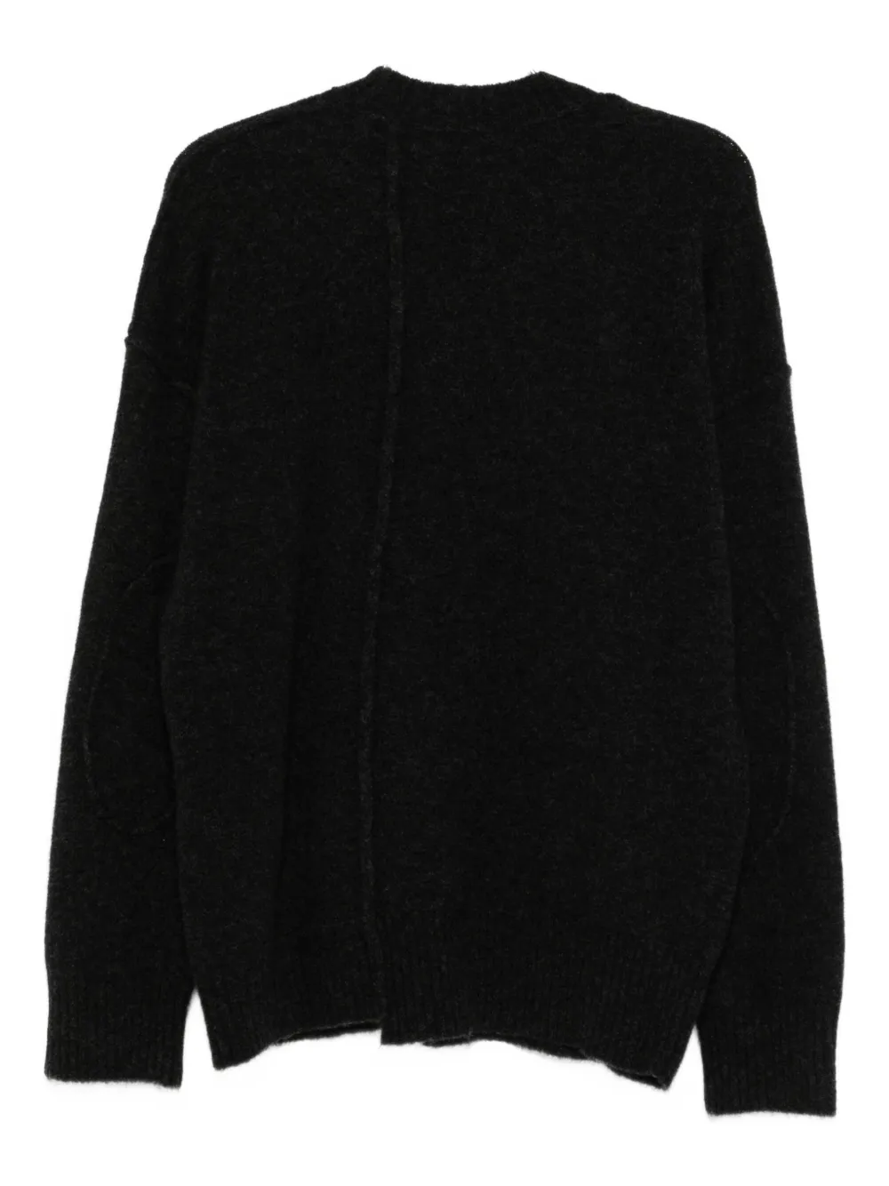 Isabel Benenato asymmetric-seam wool sweater - Grijs