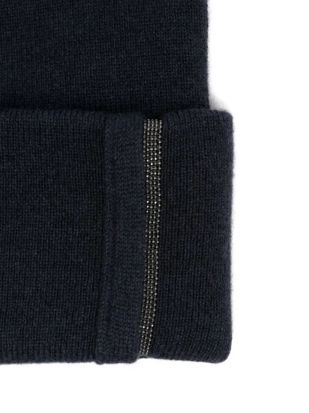 Brunello Cucinelli Kasjmier verfraaide muts - Blauw