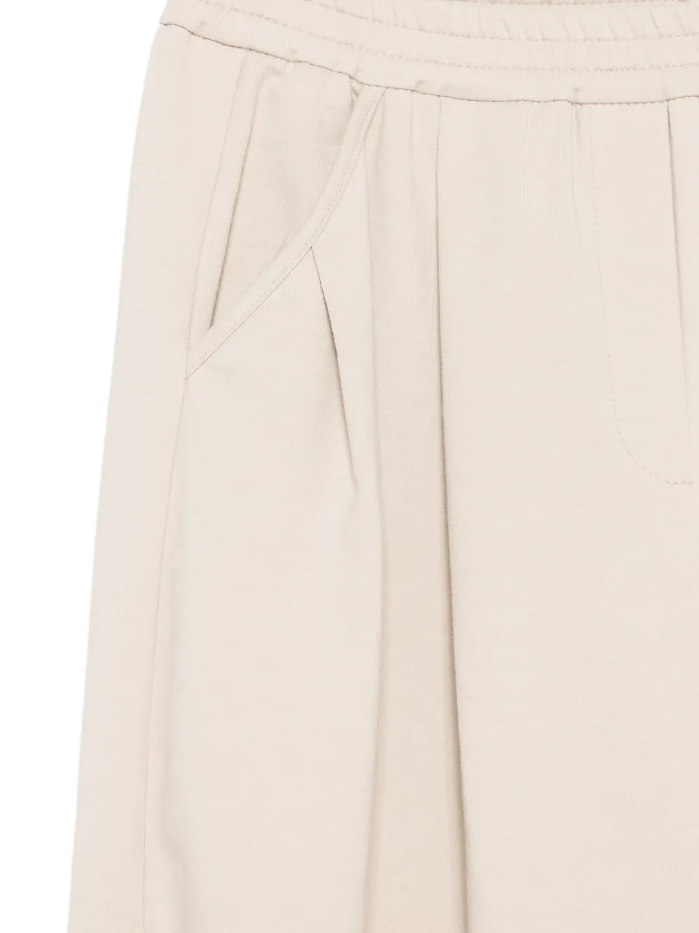 Brunello Cucinelli Kids pleated side-pocket trousers Beige