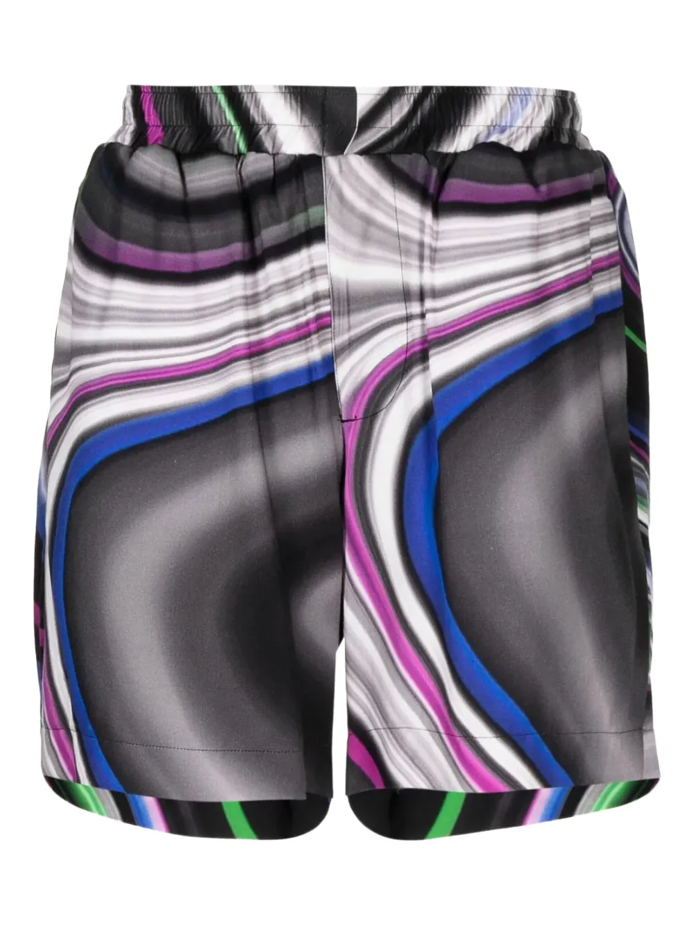 swirl-print elasticated shorts