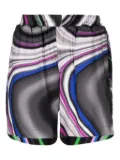 Limitato swirl-print elasticated shorts - Black