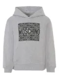 Moschino Kids logo-print hooded top - Grey