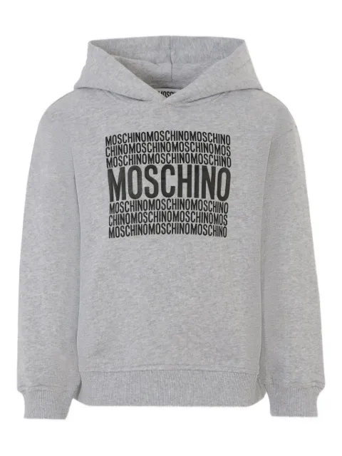 Moschino Kids logo-print hooded top