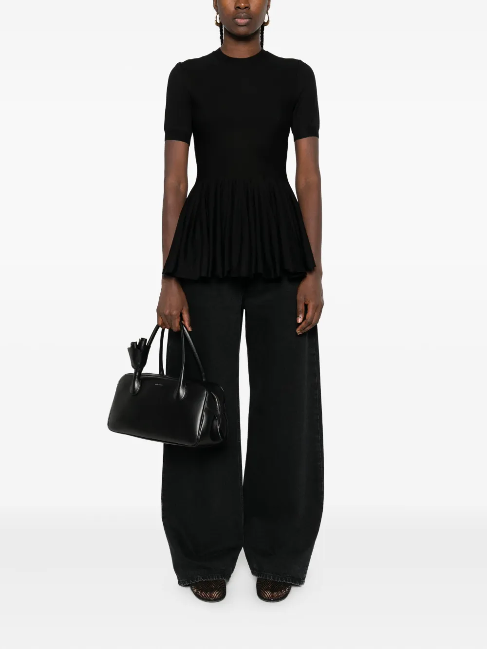 Alaïa short-sleeve peplum-hem blouse | Blouses | Image 2