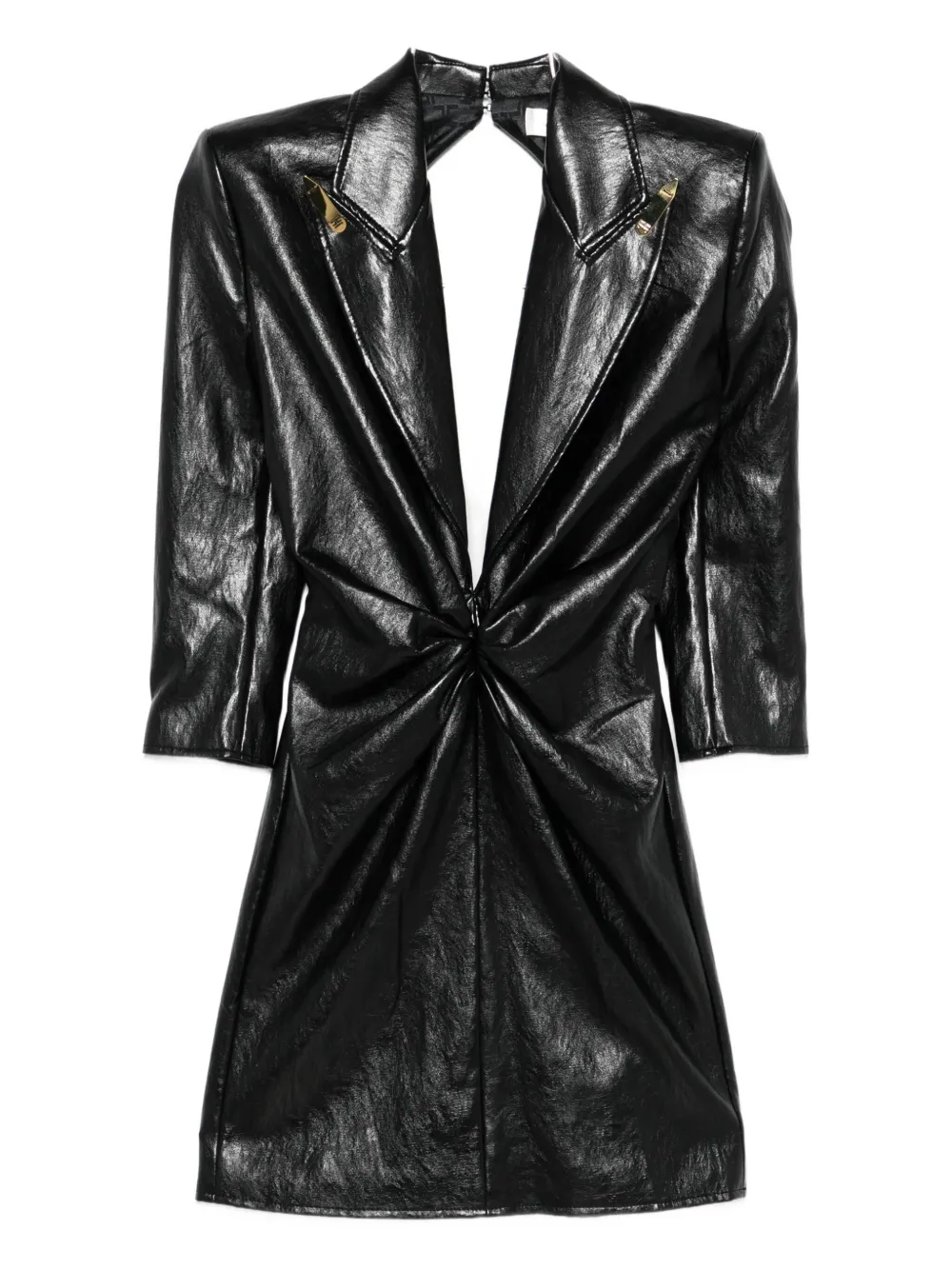 Elisabetta Franchi twist-detail mini dress Zwart