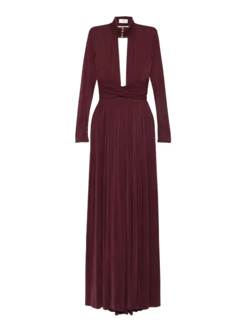 Elisabetta Franchi key-hole mock-neck maxi dress