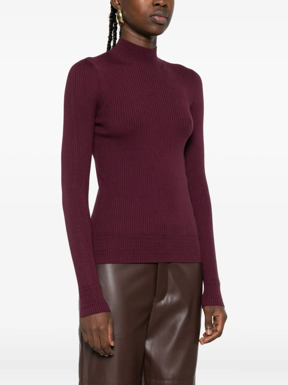 TWINSET Ribgebreide top Rood
