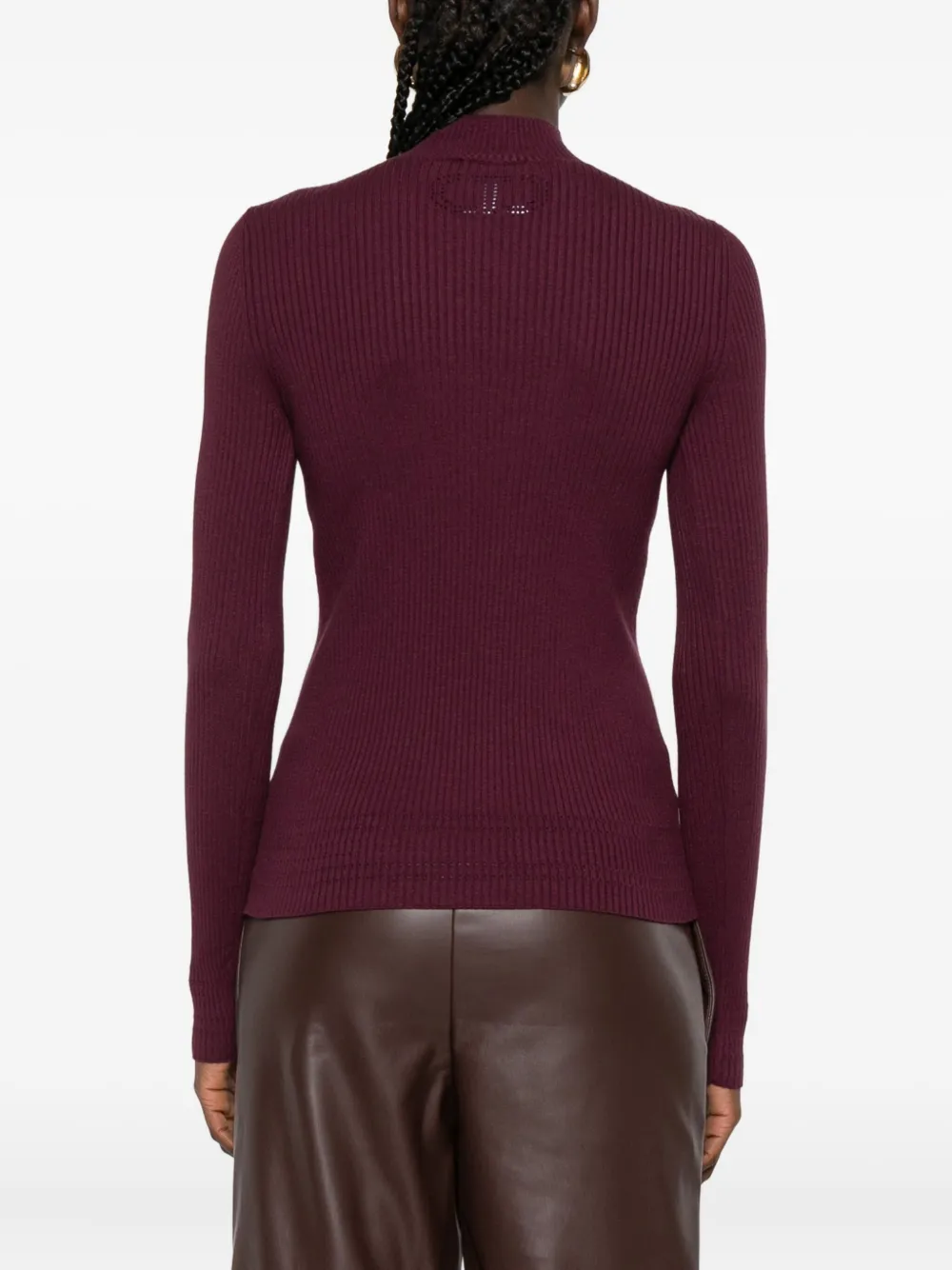 TWINSET Ribgebreide top Rood