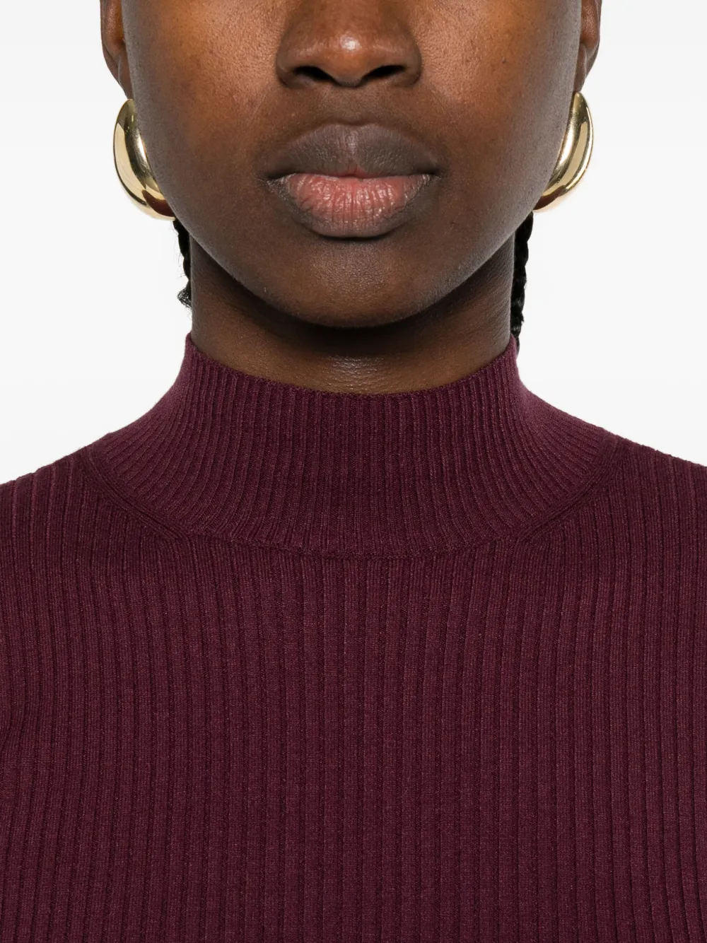 TWINSET Ribgebreide top Rood
