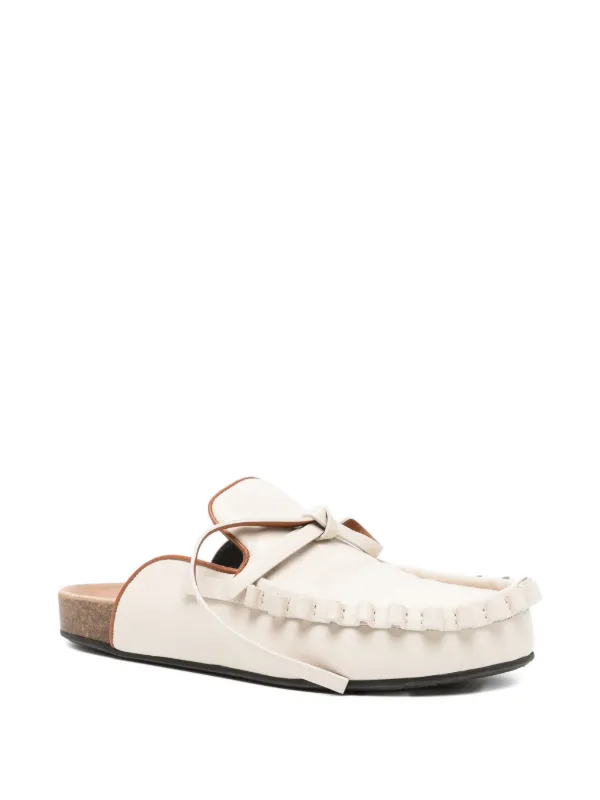 JW Anderson レザーミュール | ニュートラル | FARFETCH JP