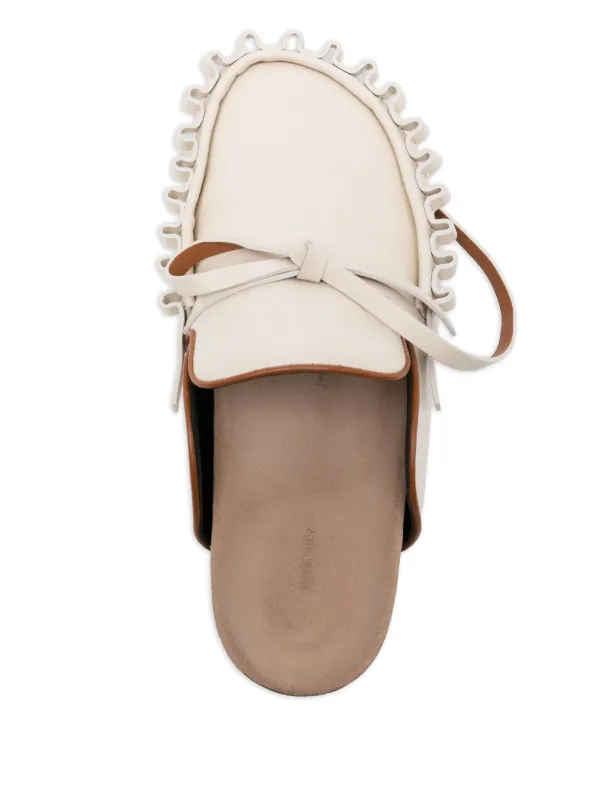 JW Anderson レザーミュール | ニュートラル | FARFETCH JP
