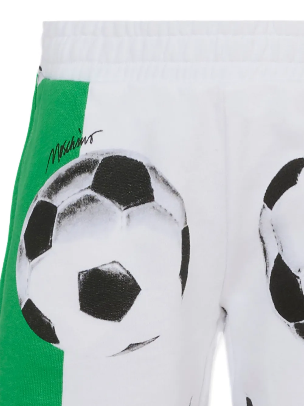 Moschino Kids Shorts met voetbalprint Wit