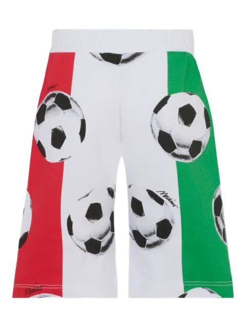 Moschino Kids shorts con estampado de fútbol