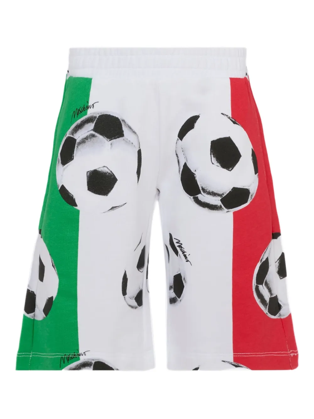 Moschino Kids Shorts met voetbalprint Wit